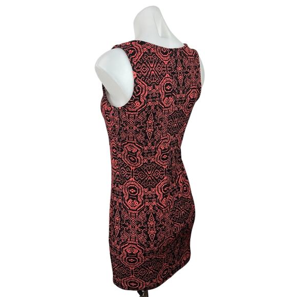 Papaya Women's Red Lace Floral Abstract Print Sleeveless Bodycon Mini Dress S - Picture 2 of 4